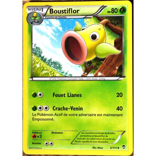 Carte Pokémon 2/111 Boustiflor 80 Pv   Xy03 Xy Poings Furieux Neuf Fr