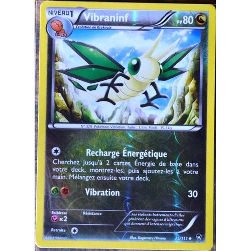 Carte Pokémon 75/111 Vibraninf 80 Pv - Reverse Xy03 Poings Furieux Neuf Fr