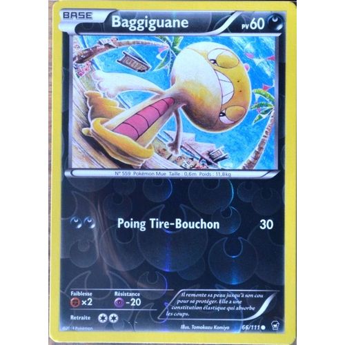 Carte Pokémon 66/111 Baggiguane 60 Pv - Reverse Xy03 Poings Furieux Neuf Fr