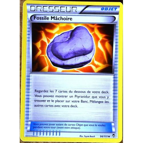 Carte Pokémon 94/111 Fossile Mâchoire Xy03 Poings Furieux Neuf Fr