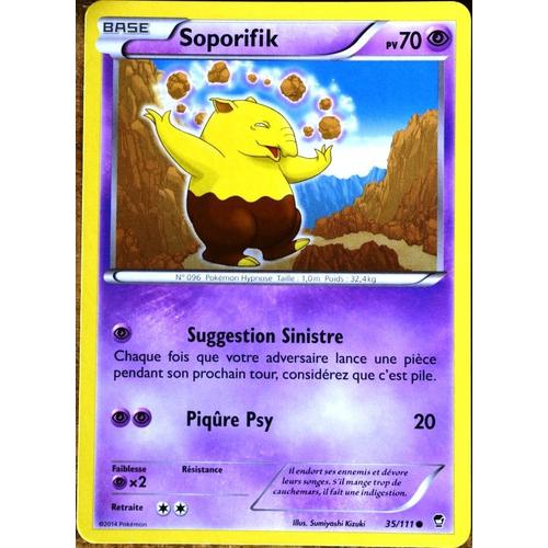 Carte Pokémon 35/111 Soporifik 70 Pv Xy03 Poings Furieux Neuf Fr