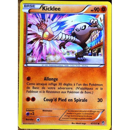 Carte Pokémon 47/111 Kicklee 90 Pv Xy03 Xy Poings Furieux Neuf Fr