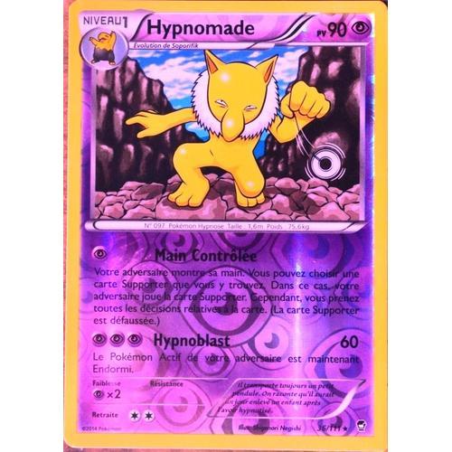 Carte Pokémon 36/111 Hypnomade 90 Pv Rare Reverse Xy03 Xy Poings Furieux Neuf Fr