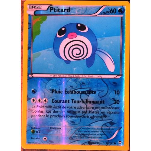 Carte Pokémon 15/111 Ptitard 60 Pv - Reverse Xy03 Poings Furieux Neuf Fr