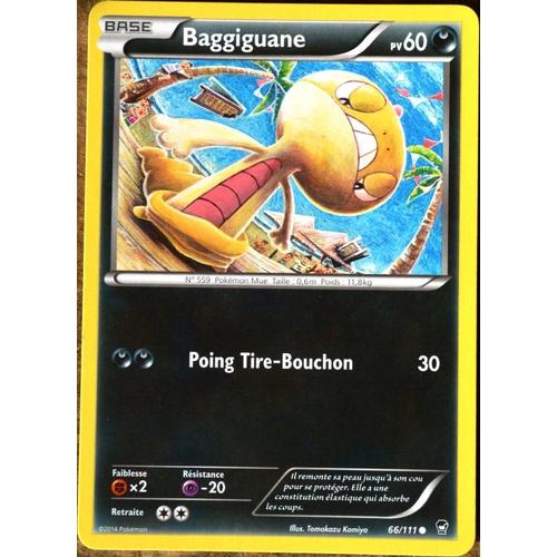 Carte Pokémon 66/111 Baggiguane 60 Pv Xy03 Poings Furieux Neuf Fr