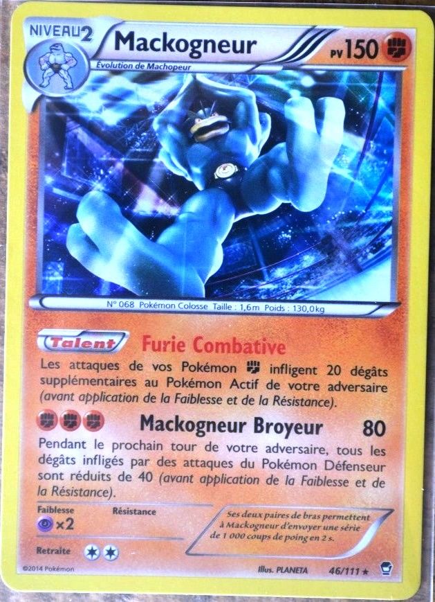 Carte Pokémon 46/111 Mackogneur 150 Pv Rare Xy03 Poings Furieux Neuf Fr