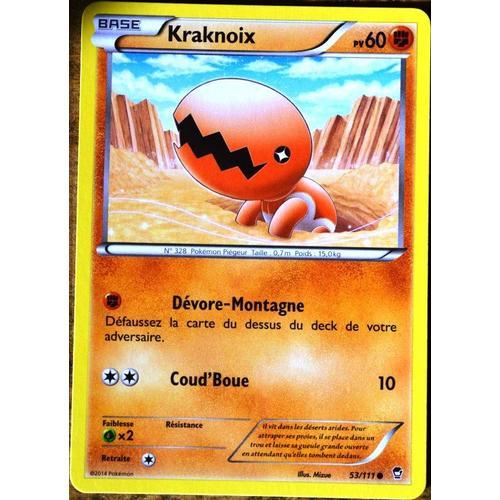 Carte Pokémon 53/111 Kraknoix 60 Pv Xy03 Poings Furieux Neuf Fr