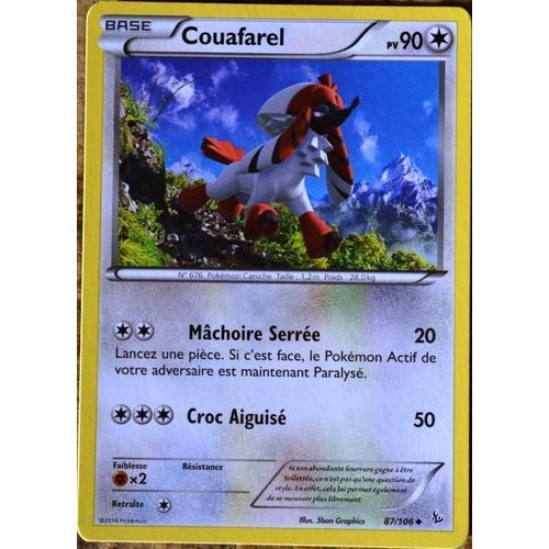 Carte Pokémon 87/106 Couafarel 90 Pv Xy Étincelles Neuf Fr