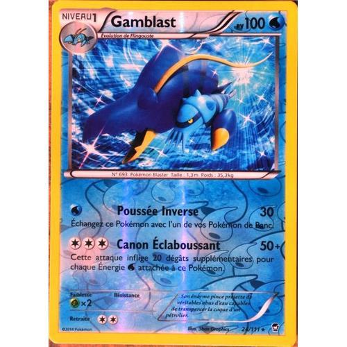 Carte Pokémon 24/111 Gamblast 100 Pv Rare Reverse Xy03 Poings Furieux Neuf Fr