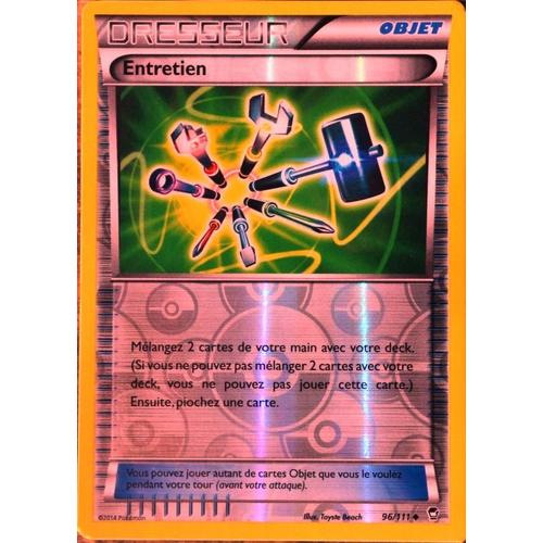 Carte Pokémon 96/111 Entretien Reverse Xy03 Poings Furieux Neuf Fr