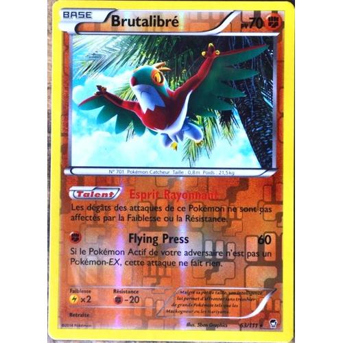 Carte Pokémon 63/111 Brutalibré 70 Pv Rare Reverse Xy03 Poings Furieux Neuf Fr