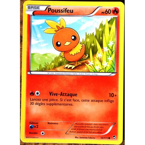 Carte Pokémon 12/111 Poussifeu 60 Pv Xy03 Xy Poings Furieux Neuf Fr