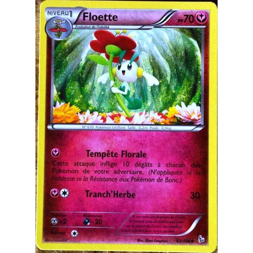 Carte Pokémon 65/106 Floette 70 Pv Xy Étincelles Neuf Fr