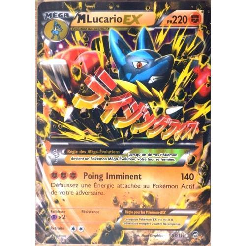 Carte Pokémon 55/111 Méga Lucario-Ex 220 Pv Ultra Rare Xy03 Poings Furieux Neuf Fr