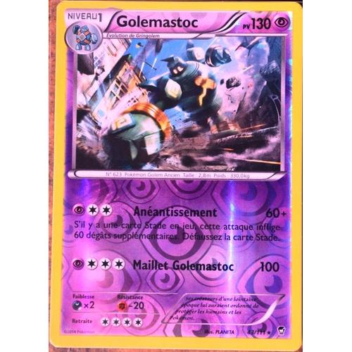 Carte Pokémon 43/111 Golemastoc 130 Pv Rare Reverse Xy Poings Furieux Neuf Fr