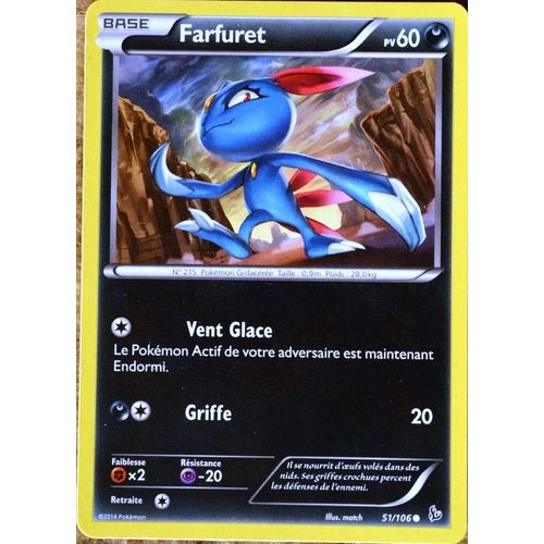 Carte Pokémon 51/106 Farfuret 60 Pv Xy Étincelles Neuf Fr