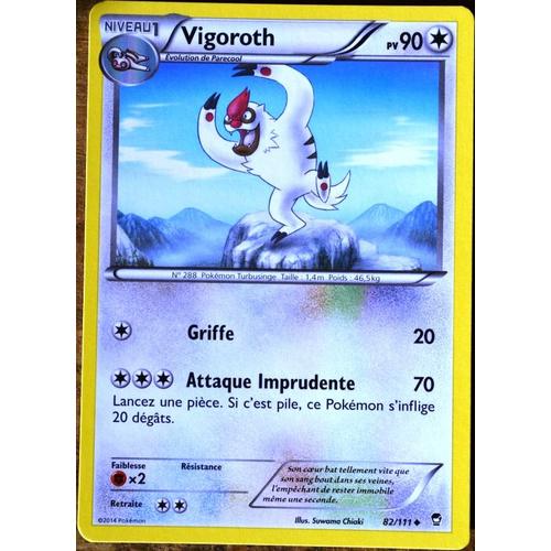 Carte Pokémon 82/111 Vigoroth 90 Pv Xy03 Poings Furieux Neuf Fr