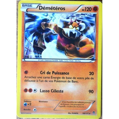 Carte Pokémon 58/111 Démétéros 120 Pv Rare Xy03 Poings Furieux Neuf Fr