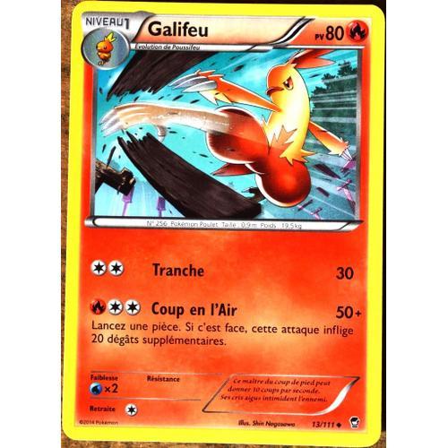 Carte Pokémon 13/111 Galifeu 80 Pv Xy03 Xy Poings Furieux Neuf Fr