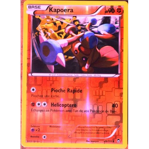 Carte Pokémon 49/111 Kapoera 90 Pv - Reverse Xy03 Poings Furieux Neuf Fr