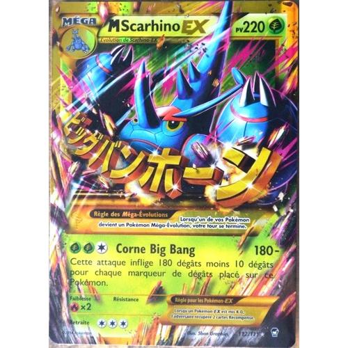 Carte Pokémon 112/111 Méga Scarhino-Ex 220 Pv Secrete Ultra Rare Xy03 Poings Furieux Neuf Fr