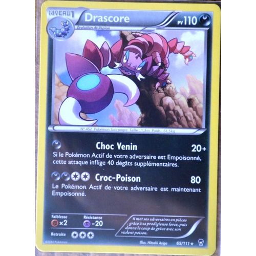 Carte Pokémon 65/111 Drascore 110 Pv Rare Xy03 Poings Furieux Neuf Fr