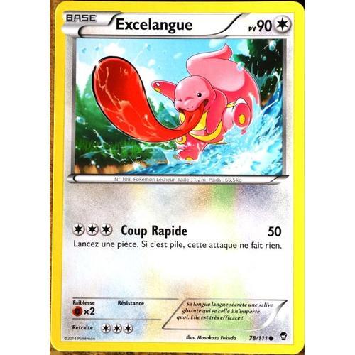 Carte Pokémon 78/111 Excelangue 90 Pv Xy03 Poings Furieux Neuf Fr