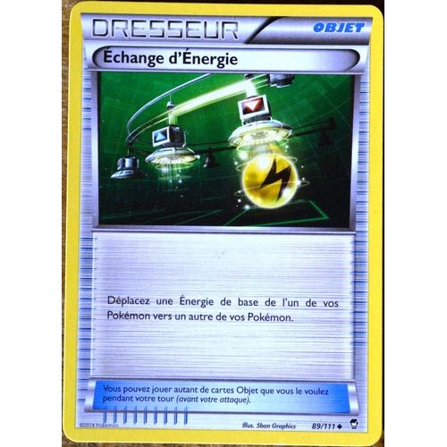 Carte Pokémon 89/111 Échange DÉnergie Xy03 Poings Furieux Neuf Fr