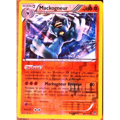 Carte Pokémon 46/111 Mackogneur 150 Pv Rare Reverse Xy03 Poings Furieux Neuf Fr