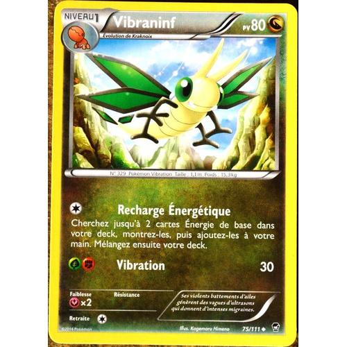 Carte Pokémon 75/111 Vibraninf 80 Pv Xy03 Poings Furieux Neuf Fr