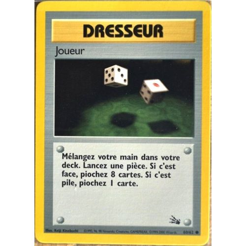 Carte Pokémon 60/62 Joueur Dresseur Fossile Neuf Fr