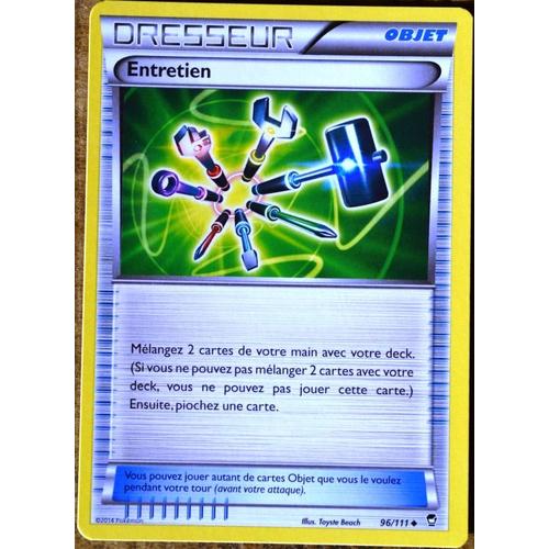 Carte Pokémon 96/111 Entretien Xy03 Poings Furieux Neuf Fr