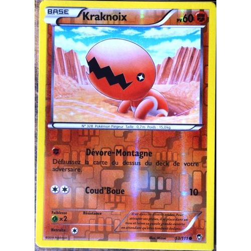 Carte Pokémon 53/111 Kraknoix 60 Pv - Reverse Xy03 Poings Furieux Neuf Fr