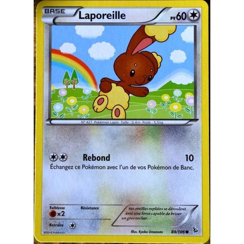 Carte Pokémon 84/106 Laporeille 60 Pv Xy Étincelles Neuf Fr