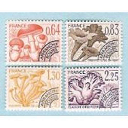 Lot 4 Timbres Preobliteres Champignons