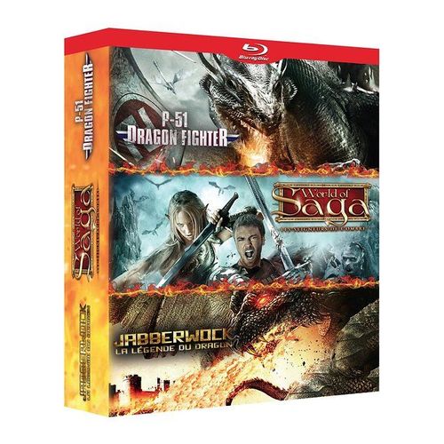 Dragons : P-51 Dragon Fighter + Jabberwock - La Légende Du Dragon + World Of Saga - Les Seigneurs De L'ombre - Pack - Blu-Ray