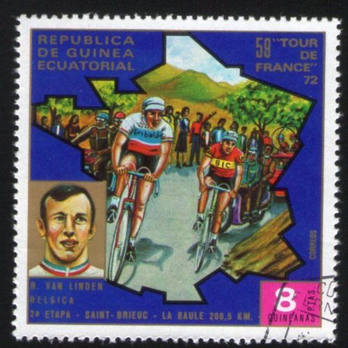 Guinée Equatoriale 1973 Oblitéré Used Stamp Sports Cyclisme Tour De France Rik Van Linden