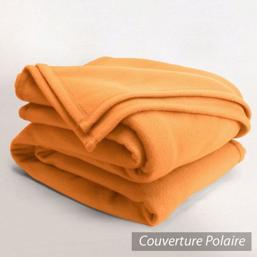 Couverture Polaire 180x220 Cm Isba Miel 100% Polyester 320 G/M2 Traité Non-Feu