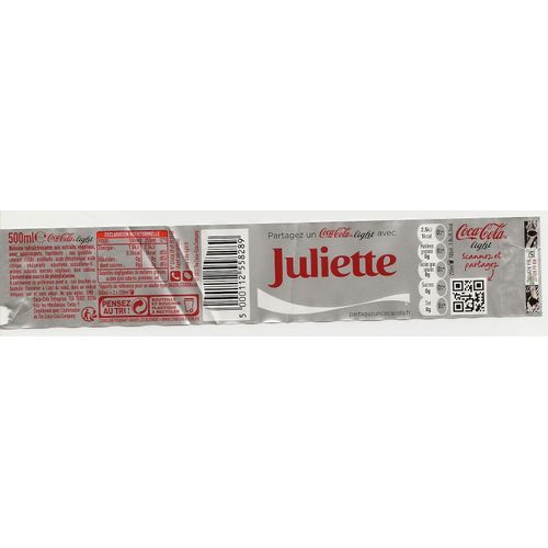 Etiquette Coca-Cola Juliette