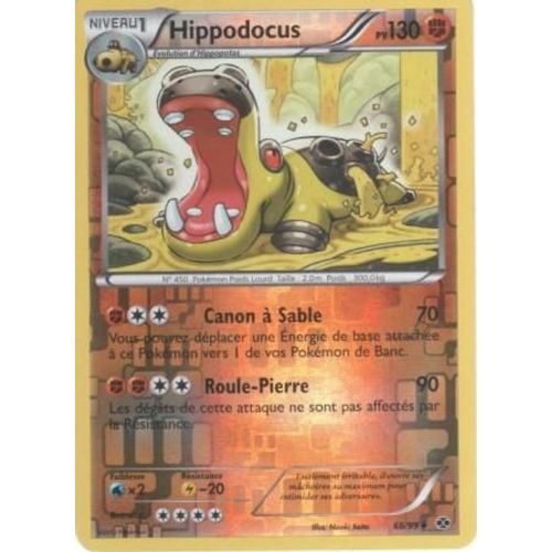 Carte Pokémon "Hippodocus" Pv130 Holo Reverse 66/99