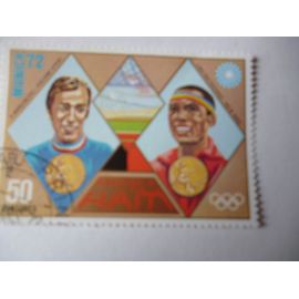 Timbre "Haïti :Jeux Olympiques De Munich  1972 : Cyclisme Et 400 M Haies".