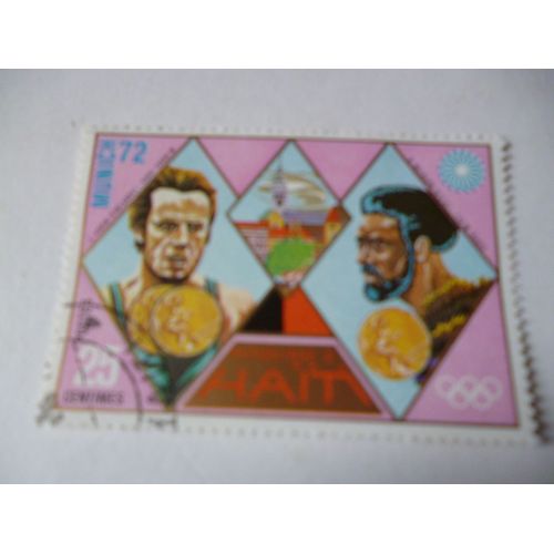 Timbre "Haïti :Jeux Olympiques De Munich  1972 : 5000/10000 M Et 110 M Haies".