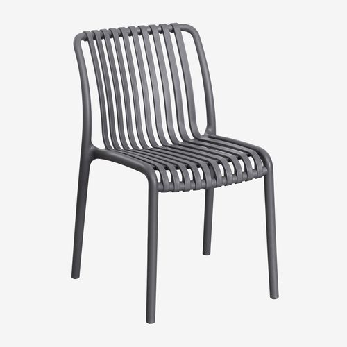 Chaise De Salle À Manger Empilable Wendell Gris Graphite