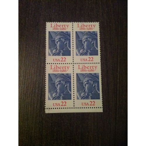 Timbres Usa Liberty 1886-1986 - Émission Commune