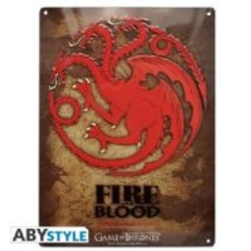 Trône De Fer - Plaque Métal Targaryen