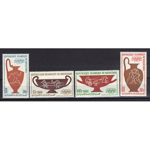 Mauritanie 1964 Poste Aerienne : Jeux Olympiques De Tokyo - Série Entière De 4 Timbres Neufs *