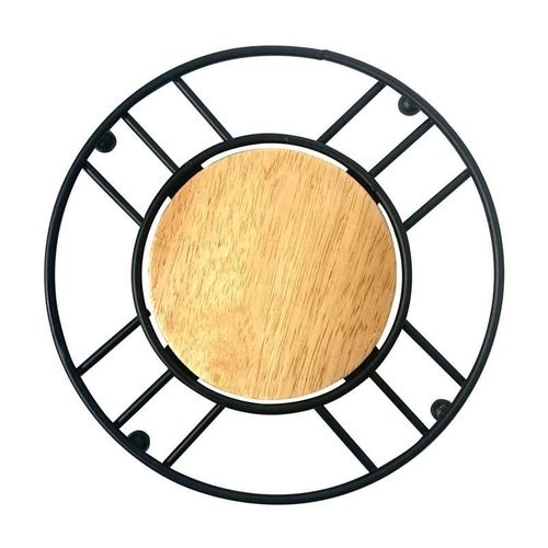 Dessous De Plat Rond Metal Noir