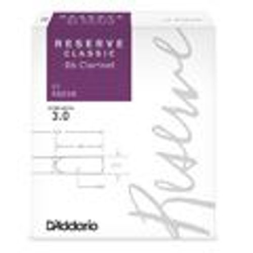 Anches D'addario Reserve Classic Clarinette Si B (10) Force: 3