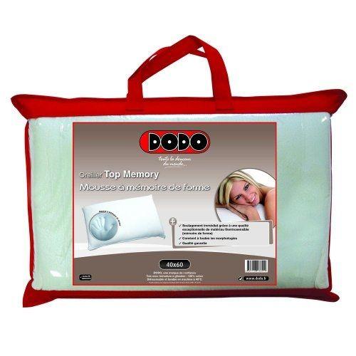 Dodo Topmemory Oreiller Uni Classique Blanc 40 X 60 Cm Synthétique Ergonomique