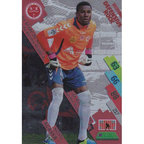 Carte Panini Foot Adrenalyn 2014/2015 - Kossi Agassa - Stade De Reims - Defensive Rock -